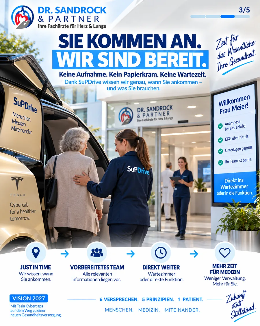 3/5: Sie kommen an. Wir sind bereit.